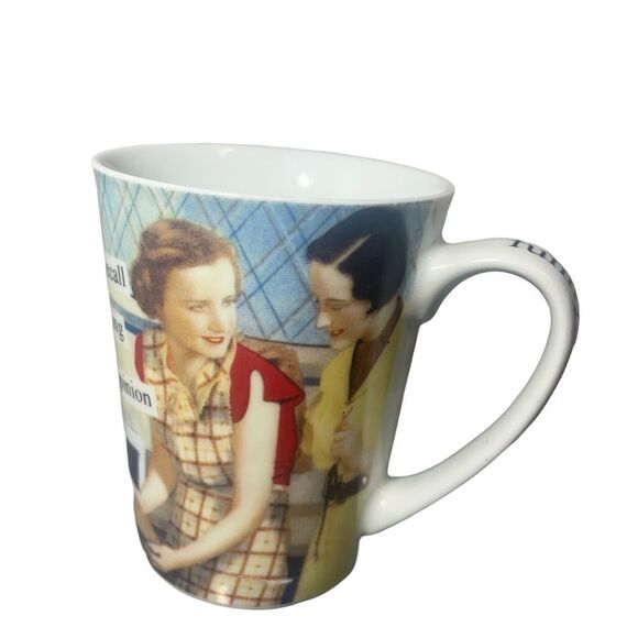 Red and White Mug with Vintage Humor Design - Picture 7 of 7